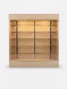 6 Feet Wall Showcase WOOD Glossy (Led light) Wood