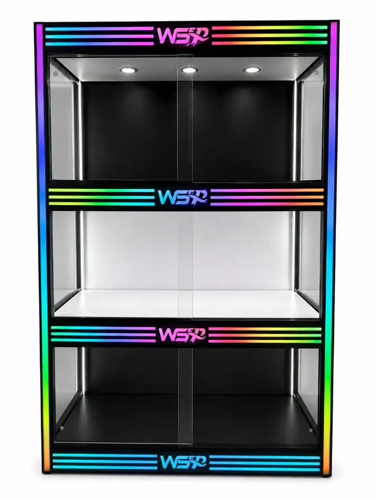 4x7ft Showcase With Neon&music LED 