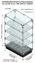 Glass Displays With Pusher Shelf 