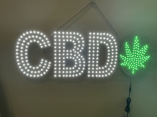 [CBD SI-00006] SIGN CBD LEAF