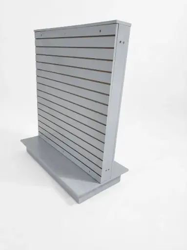[DOUBLE-00580] DOUBLE SIDED DISPLAY SLATWALL D102 GREY