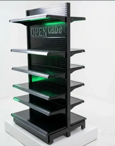 Metal Wall Shelf DOUBEL SID 10Layers 3x5.9ft (Black)
