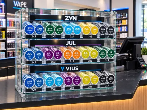 Glass Displays With Pusher Shelf 